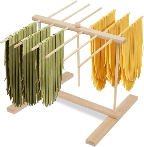 YITONGFU Soporte para Pasta Fresca con 12 Varillas，Secador De Pasta, Secador Pasta Fresca,para Pasta Y Fideos,Pasta Fresca，Fácil de Limpiar, Ahorrar Espacio