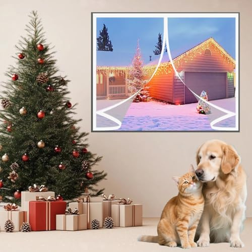 Thermovorhang Fenster 118 x 80 cm Winddichter Schalldämmender Thermisch Winter, Wasserdicht, Thermovorhang Vorhang, Thermo Türvorhang für Fenster, Zimmertür, Balkon, A