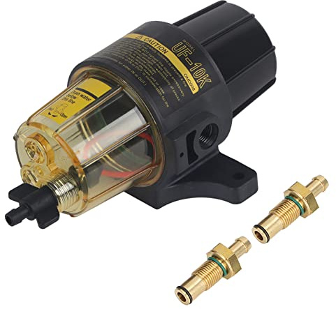 Keenso Séparateur D'eau de Compresseur D'air, Pièce de Rechange de Filtre à Carburant D'ensemble de Séparateur D'eau D'huile pour Moteur Hors-bord UF-10K