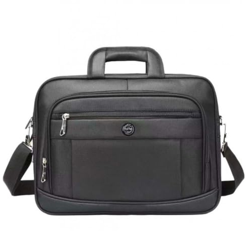Lorenz 16 Zoll Laptoptasche für Damen & Herren, erweiterbare Business Aktentasche, Arbeitstasche mit gepolsterter Laptophülle, Zwillingsfächer, Schultergurt, Schwarz, 40 x 29 x 11 cm