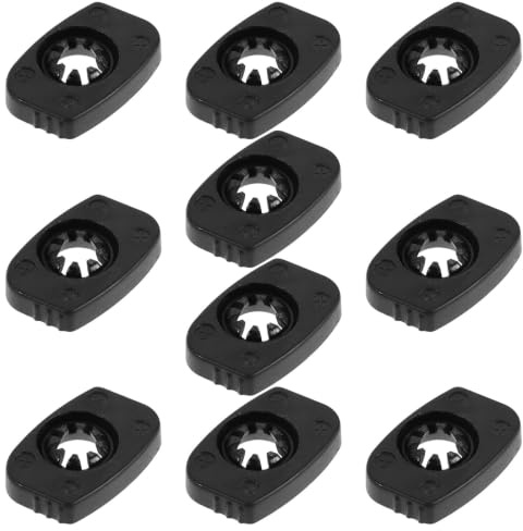 Lurrose Snare Drum Tension Rod Lock and Black Plastic 10pcs with Anti-loosening Feature Thickened Threaded Contact Surface Magnet Drum Hardware Accessory for Live Performances