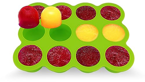 Silikon Babynahrung Aufbewahrung Gefrierbehälter Einfrieren von Alle Sorten,75ml/Abteile