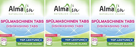 AlmaWin Spülmaschinen-Tabs, 3 x 25 Stück