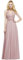 Misshow Robe Femme Longue Grande Taille pour Cocktail Mariage Anniversaire en Dentelle Florale Robe de Soirée Ado Jeune Fille Rose 46