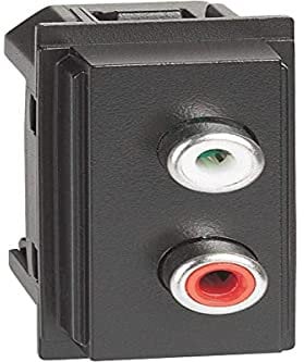 Bticino KG4269R Modulo Doppio RCA, Living Now, 1 Modulo, Color Nero
