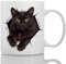 Tasse à café en céramique avec chat noir, 440ml
