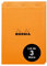 Rhodia 18200AMZC - Set mit 3 Notizblöcken N°18 DIN A4 (21x29,7 cm), kopfseitig geheftet, 80 Blatt mikroperforiert, kariert, Clairefontaine Papier weiß 80g, Cover Orange, 3 Stück