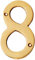eSplanade 4 Brass House Hotel Door Number Plaque Sticky Numeric Numerical Digit 0-9 (8 (Eight))