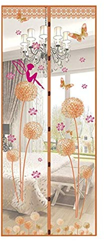 Uministyle Tenda a rete magnetica per porta, marrone, 90 x 210 cm