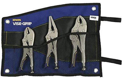 IRWIN Pinze di bloccaggio Vise-Grip, kit di sgancio rapido, 3 pezzi (IRHT82591)