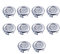 T Tulead 10 cubiertas para desagüe de fregadero con forma de malla para cocina, baño, plástico plateado