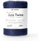 Candini Jutegarn - blau, 100m Bastelschnur - ø 2-3mm reine Jute - Schnur Kordel | Premium Qualität - Made in England - Paketschnur, Dekoration, Garten, Verpackung