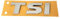 Volkswagen 5G08536752ZZ Schriftzug TSI Logo Aufkleber Emblem, Chrom/Silber