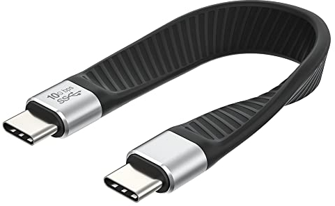 mytysun USB C to USB C Cable Short, USB 3.2 Gen 2 Fast Charge Cable, Support 5A/100W Quick Charge, 10Gbps Data Transfer, 4K@60Hz Video Output, Thunderbolt 3 Compatible for MacBook Pro, iPad Pro