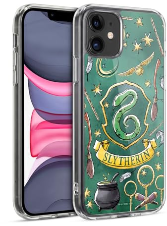 Head Case Designs Officially Licensed Harry Potter Slytherin Pattern Deathly Hallows XIII Soft Gel Case Compatible With Apple iPhone 11