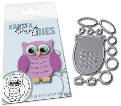 Karten-Kunst Stanzschablone kk-D117 Stanze Mini Owl Eule Schneideschablone