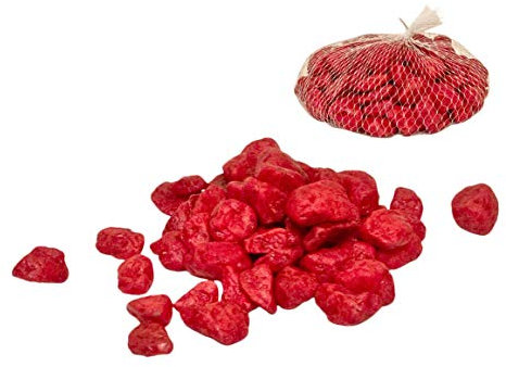 Gerri Decorative Coloured Stones - Red Pebbles Table Vase Wedding Party Event 350g