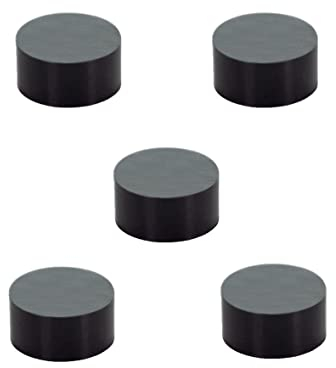 Paracolpi da muro Adesivo di Ricambio per Porte | Lot 5 Unités | Compatibile con mod.I-198/28 y I-254/35 | Pezzo di Ricambio Originale | Goma de Silicone | Nero| EVI Hardware