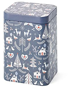 NEu teemando® Dose Noel, 100 g eckig, Stülpdeckel, matt 10 x 7,3 x 7,3 cm
