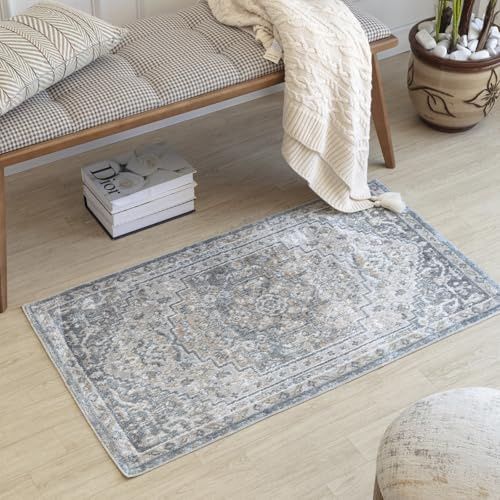 Livabliss Jennifer Sitra Vintage Runner, Kitchen – 66x115 cm, Blue & Beige