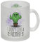 I don't give a Fucktus Glas Tasse mit genervtem Kaktus für alle die im Büro immer genervt sind oder denen alles egal ist witzig Comic Kollegen Glas Tasse Mit dem lustigen Motiv