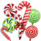 Weihnachts Luftballons, 16 Stück Weihnachten Deko Süßigkeiten Zuckerstange Folienballons, Rot Grün Weihnachtsdeko Candy Cane Ballons für Christmas Neujahrs Candyland Thema Babyparty Party Dekoration