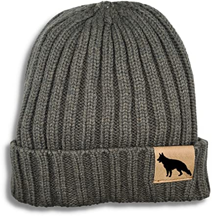 siviwonder Mütze Deutscher Schäferhund Gassi Beanie Strickmütze Witzig Spruch Warm Herren Damen Herbst Hund Farbe Dark Grey