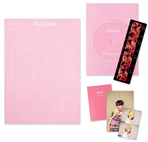 BTS - [MAP OF THE SOUL : PERSONA] (VERSION 01) Photobook + CD + Mini Book + Photocard + Postcard + Photo Film + 1 Pocket Hand Mirror + 5 Extra Photos