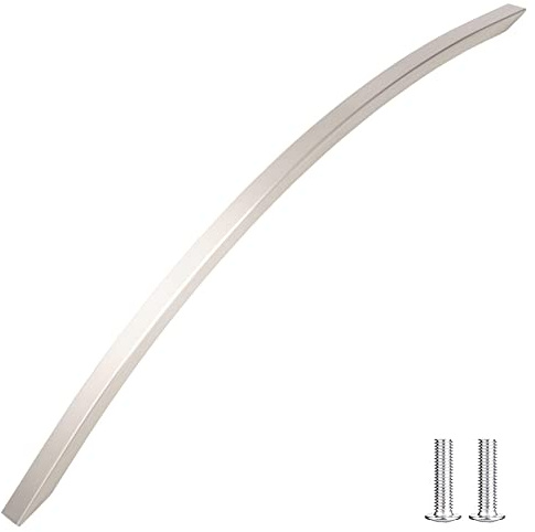 Decoranddecor Slimline Kitchen Door Handles Cabinet Pulls Sleek Design - Smooth Lines 320mm Brushed Chrome