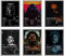 Facdem The Weeknd signiertes limitiertes Poster Musikalbum Cover Poster Druck Set von 6 Räumen Ästhetische Leinwand Wandkunst für Mädchen und Jungen Teenager Wohnheim Dekor 20,3 x 25,4 cm
