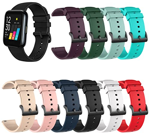 RuenTech Cinturino compatibile con smartwatch Popglory P66 cinturino per orologio Popglory/ASWEE/SWGOTA/LLKBOHA/LESHIDO/Cuszwee/Narcid/GT HITGX/Aycy MT65 smartwatch da 1,85 pollici (confezione da 10)