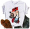 HOT1950s Summer Tops for Women Office Short Sleeve Crewneck Blouse Shirt Women Nail Polish Cosmetics Print Fashion Tshirt Nail Polish Cosmetics (Positioning) Simple Top Ladies Tops Red