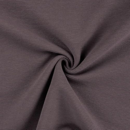 Rippenjersey Jersey Stoff | Ottoman Rib Jersey | Meterware | für Bekleidung (mauve)