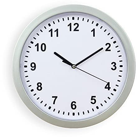 Cyrank Geheimes Fach,10 Zoll Wanduhr Ablenkung Sichere versteckte sichere Uhr mit verstecktem Fach Geheime versteckte Uhr Vintage groß Diversion sichere Uhr für Valuabledge Ablenkung Safe Box(Silber)
