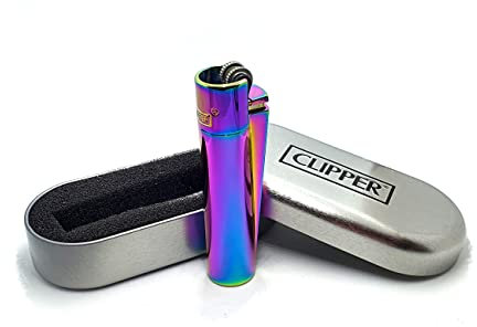 Clipper Metall Feuerzeuge Inklusive Alu Geschenkbox: (Metall Rainbow ICY)