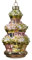 Kaemingk Christbaumschmuck Glas Cupcakes 11cm rosa Gold weiß - Muffin Weihnachtskugeln