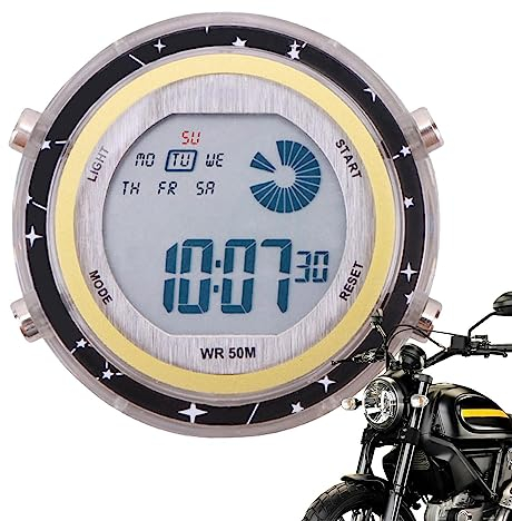 Motorrad-Elektrouhr | Uhr zur Motorradmontage mit leuchtendem Display - Leuchtende Zifferblattuhr für die meisten Motorräder, SUVs, Autos, Autos