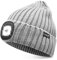 COTOP Mütze mit Licht, Led Strickmütze Herren Winter, Geschenke Männer Weihnachten, Warm Beanie mit Stirnlampen für Joggen, Wandern, Laufen, Radfahren