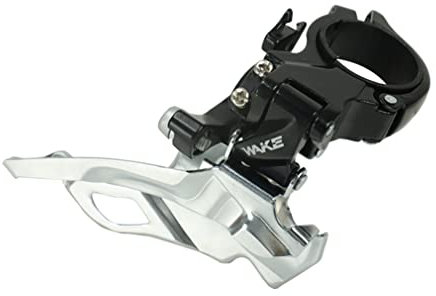 CYSKY Mountain Bike Front Derailleur, 3 Speed, Aluminum Alloy, Clamp-On Mount, 31.8/34.9mm Seat Tube Diameters, Black