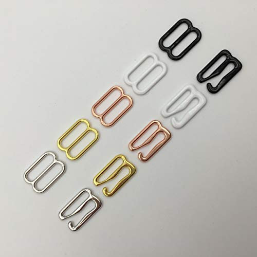 10 Sets Various Sizes Of Bra Hooks And Sliders Strap Adjusters Buckles 5 Color