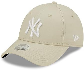 New Era New York Yankees MLB Frauenkappe Baseball Cap Damen Mädchen gebogener Schirm verstellbar Teamlogo beige - One-Size