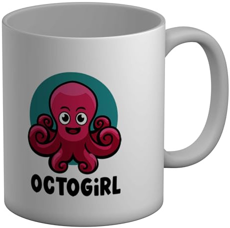 Shopagift Octopus Lover Mug Octogirl Tentacles Ocean Sea White 11oz Large Ceramic Cup