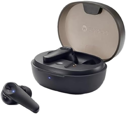 Motorola Moto Buds 600 Auricolari Wireless Noise CANCELING Tecnologia Snapdragon Sound 6 MICROFONI Controllo TATTILE CHIMATE E Musica Custodia di Ricarica Wireless USB-C Black Marca