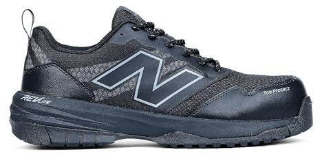 New Balance Quikshift Composite Toe Men's Industrial Work Shoes, Black/Black/Black, Size 12, Wide, Comfortable & Light Work Shoes for Men, Electric Hazard, Slip Resistant