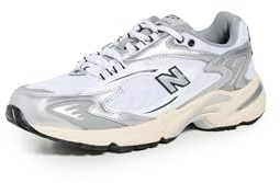 New Balance 725 Unisex Sneaker, Weiß/Metallic-Silber/Schiefergrau, 46.5 EU