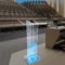 EurHomePlus 43 hoch Klar Acryl Lucite Podium Kanzel, Rednerpult Podium Stehpult Rednerpult, mit Blauem LED-Licht, für Restaurant, Hochzeit, Büro, Kirchen, Schulen, Klassenzimmer