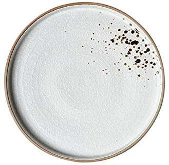 XXOBAZLF Piatti piani Piatto piano vintage Piatto piano in terracotta dipinto a mano giapponese Piatto tondo per la casa Ristorante Piatto di cibo occidentale Piatto di bistecca A