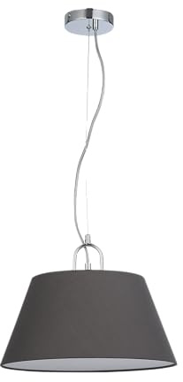 GTV - Deckenlampe Kasel | Hängelampe Ø60cm Breit Wohnzimmerlampe Esstisch Esszimmerlampe E27 Einfarbig 1 Flammig |Grau | AC220-240V, 50/60Hz, 1*E27, max.40W