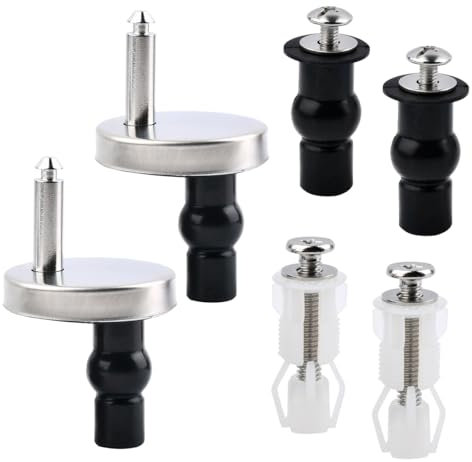 Toilet Seat Fixings Universal,6PCS Toilet Seat Expanding Rubber Screws Kit,Quick Release Toilet Seat Fittings for Toilet Blind Holes