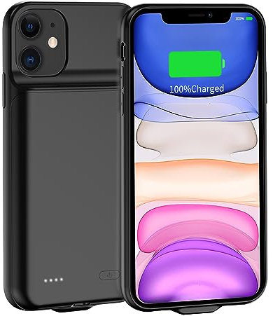 MIGAFEI iPhone 11 Battery Case, 7000mAh Portable Charger, Extended Battery Backup, Black